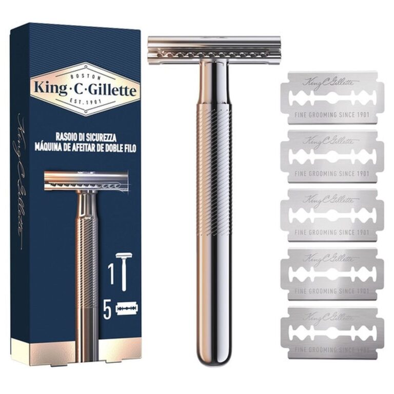 gillette-king-double-edge-safety-razor-5-blades-gillette