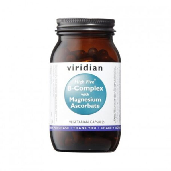 high-five-b-complex-con-ascorbato-mg-30-capsulas-viridian