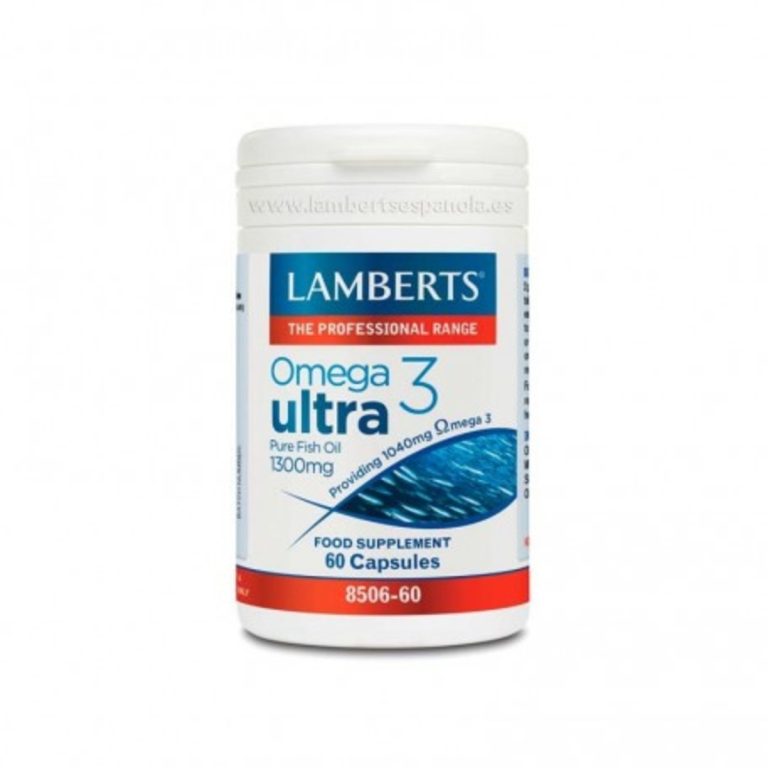 Omega 3 Ultra 1300 mg 60 Cápsulas Aceite de Pescado Puro Lamberts